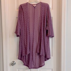 Lilac LuLaRoe Lace Lindsay Cardigan
